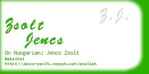 zsolt jencs business card